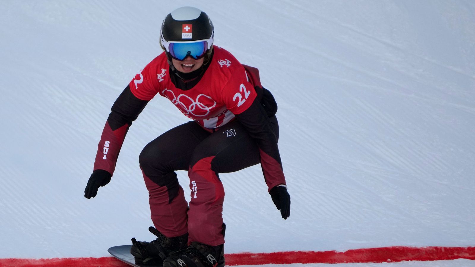 Sophie Hediger in the qualification round at the 2022 Winter Olympics. File Pic: AP