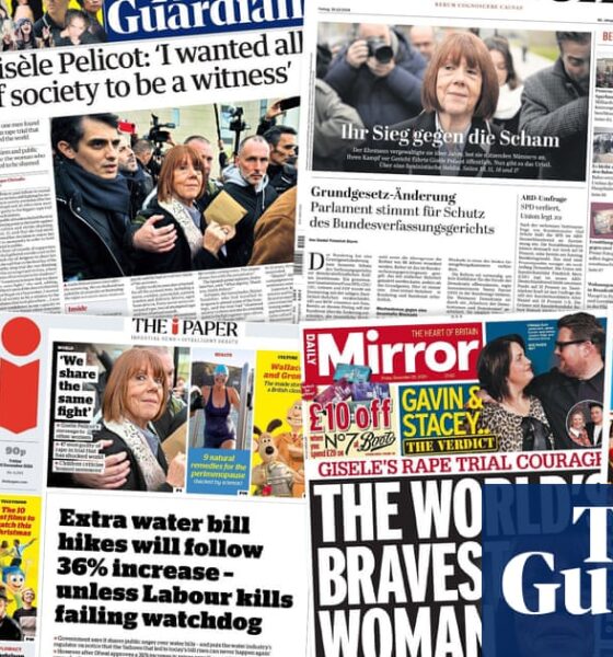 ‘The world’s bravest woman’: what the papers say about the end of the Pelicot trial | Gisèle Pelicot rape trial