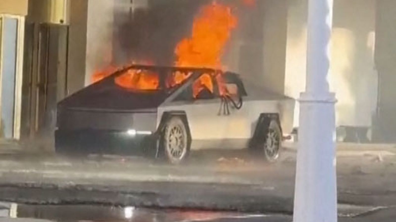 Tesla Cybertruck explosion outside Trump hotel investigated as potential terror attack | US News