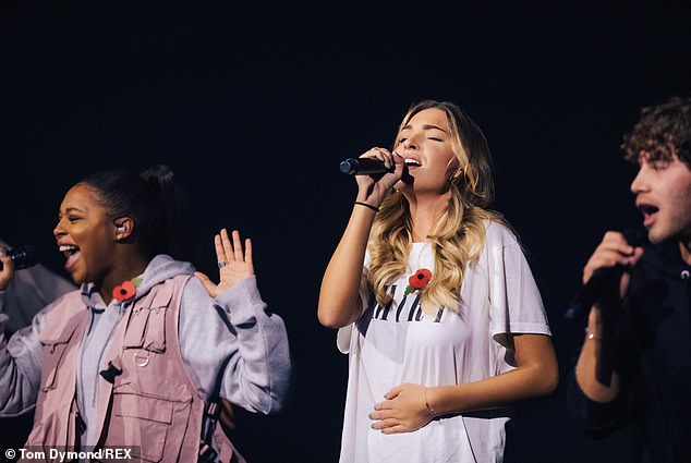 Zara pictured during one of the rehearsals for the X Factor in November 2019