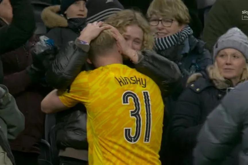 'Best night of my life' - Tottenham new boy Antonin Kinsky embraces sister in emotional scenes after dream debut