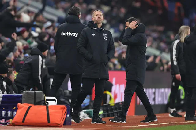 Graham Potter looks on