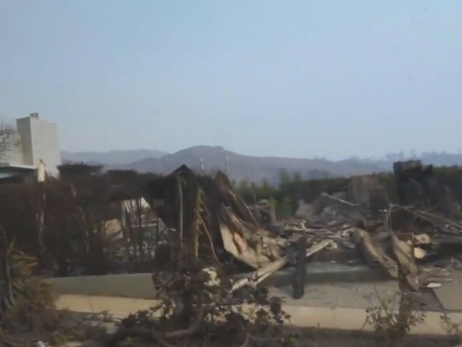 The Malibu location where Milo Ventimiglia’s home stood before being ravaged by wildfires