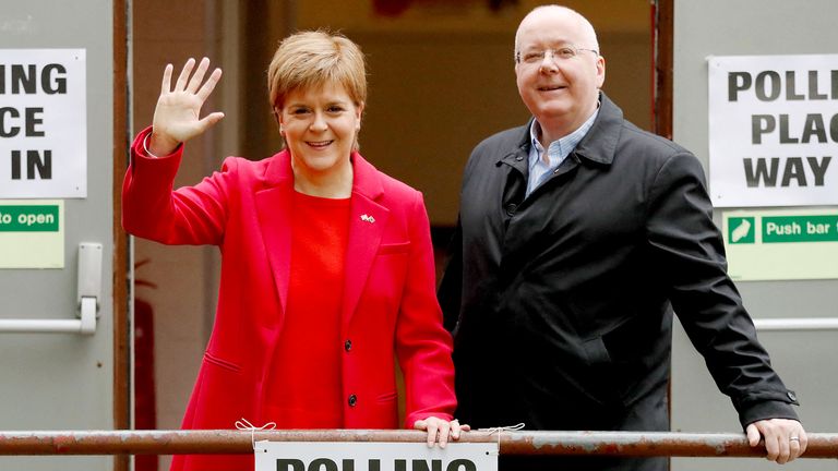 Nicola Sturgeon and Peter Murrell.
Pic Reuters