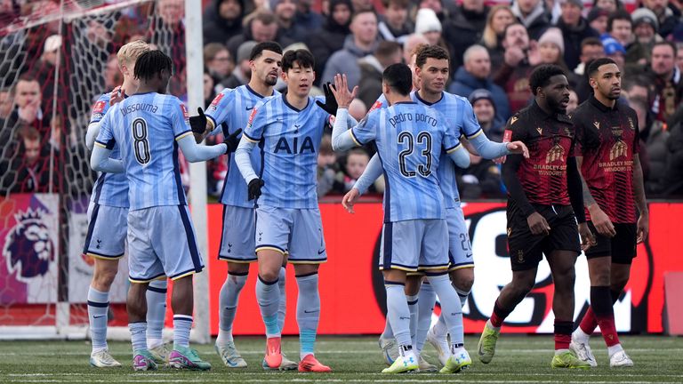 Tottenham survived an FA Cup scare against Tamworth