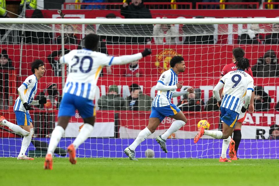 Brighton have now made it six win in their last seven Premier League matches against Manchester United (Martin Rickett/PA) (PA Wire)