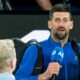 Novak Djokovic of Serbia speaks to the crowd following victory against Jiri Lehecka of the Czech Republic in the Men's Singles Fourth Round match during day eight of the 2025 Australian Open at Melbourne Park on January 19, 2025 in Melbourne, Australia. (Photo by Andy Cheung/Getty Images)