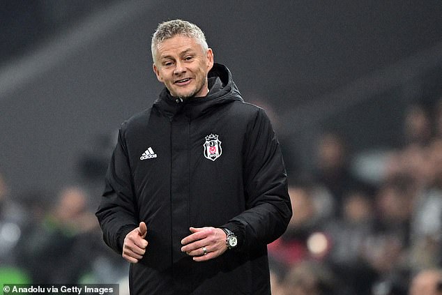 Solskjaer was animated in the dugout throughout the encounter, but was ultimately left beaming