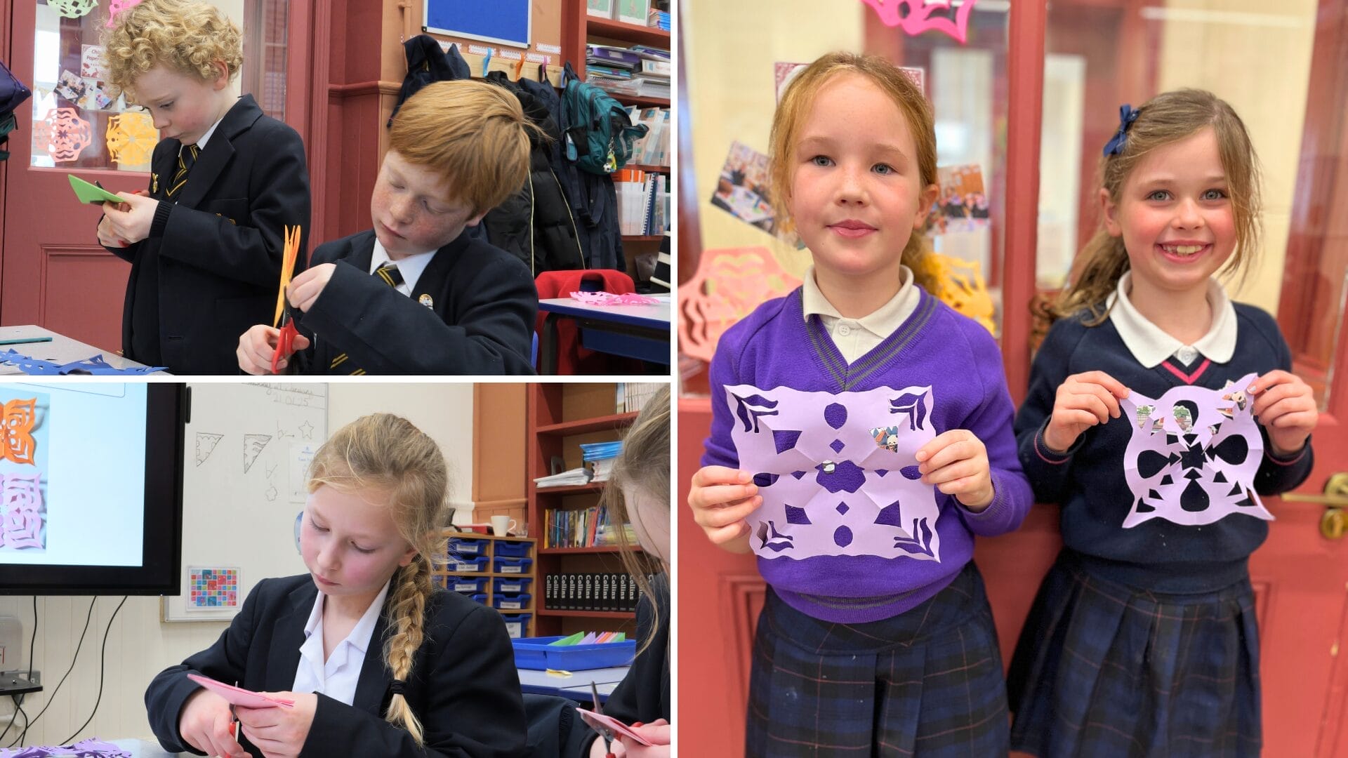 A vibrant display of Chinese New Year decorations and cultural artefacts in the classroom