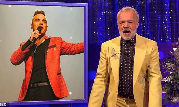 Robbie Williams left Graham Norton Show viewers baffled with his appearance on the New Year's Eve special, hours after he took to the stage for a performance in Sydney