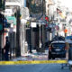 Debris is left along Bourbon Street after a pickup truck was driven into a large crowd in the French Quarter of New Orleans