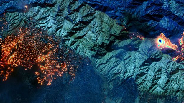 Five images that explain why the LA fires spread so fast