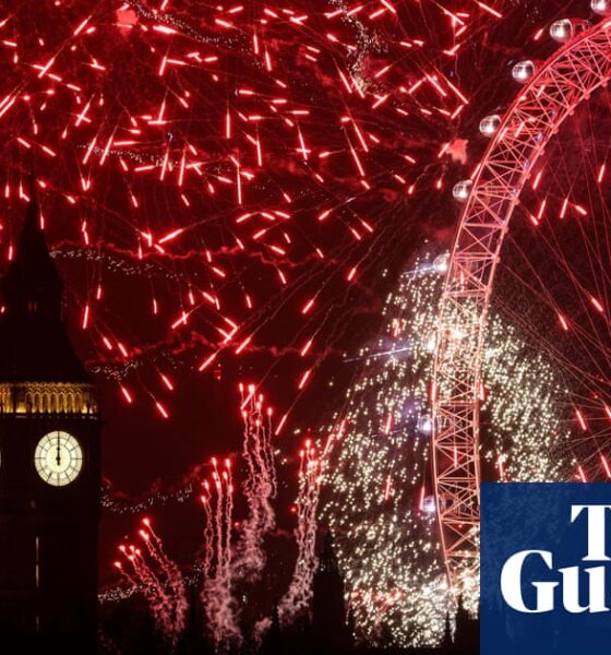 London welcomes new year with fireworks as weather cancels events across UK | UK news