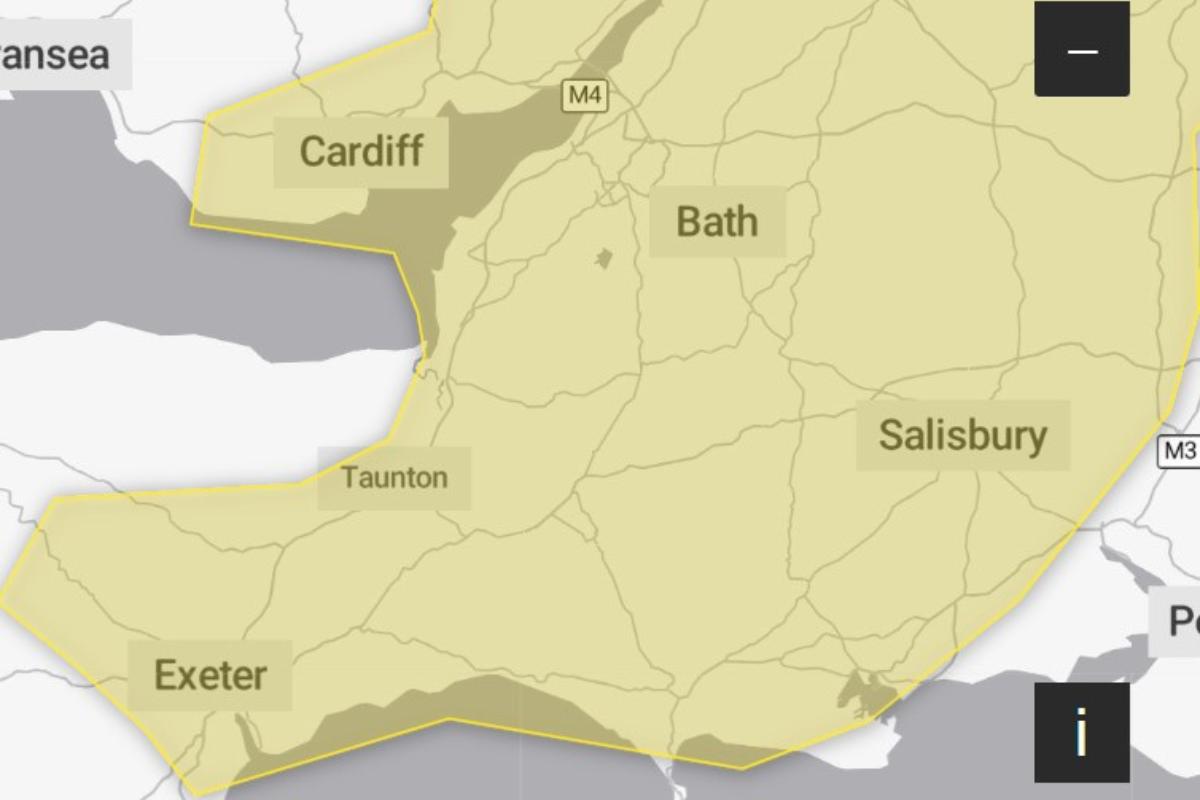 Met Office’s fog warning for the south west