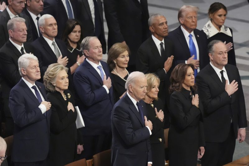 Michelle Obama ‘sends her thoughts and prayers’ while absent from Carter’s funeral