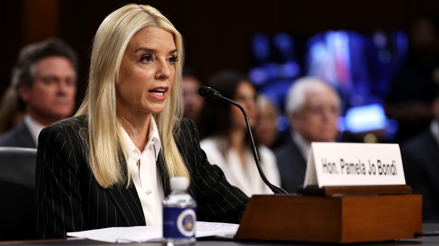 Pam Bondi, Trump's attorney general pick, faces confirmation hearing : NPR