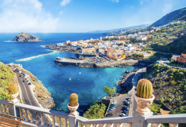 Landscape with Garachico town of Tenerife, Canary Islands, Spain