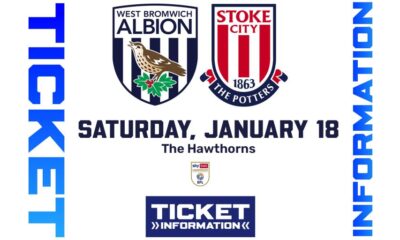 Ticket info for Hawthorns clash with Stoke City