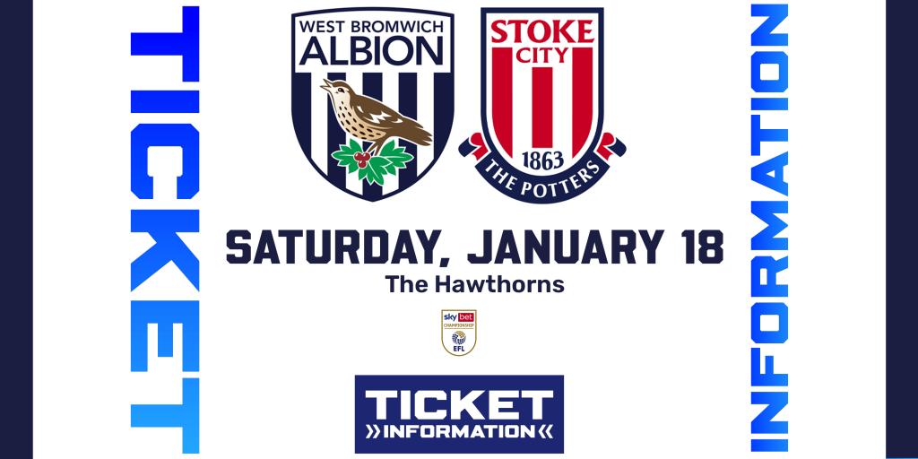 Ticket info for Hawthorns clash with Stoke City