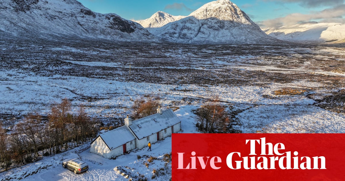 UK weather live: new amber weather warning for snow issued for south-west England | UK weather